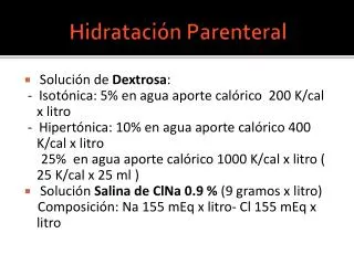 hidrataci n parenteral
