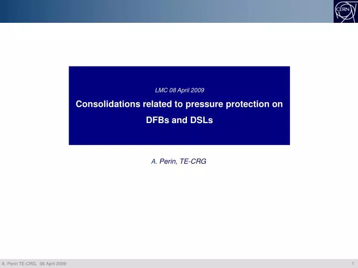 lmc 08 april 2009 consolidations related to pressure protection on dfbs and dsls