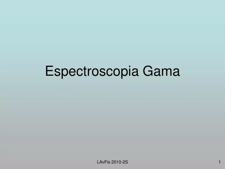 espectroscopia gama