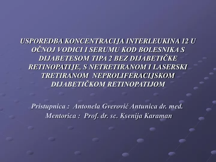 pristupnica antonela gverovi antunica dr med mentorica prof dr sc ksenija karaman