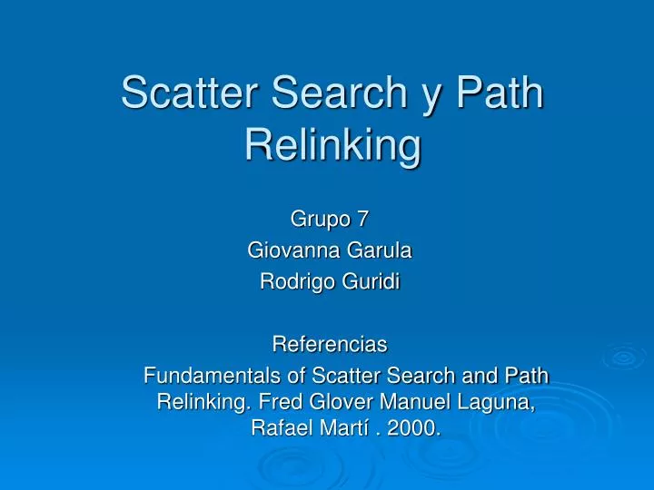 scatter search y path relinking