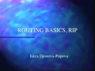 ROUTING BASICS, RIP