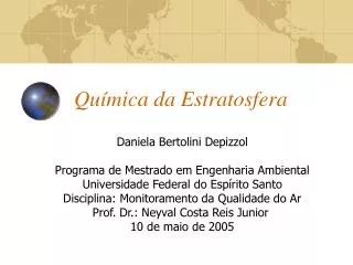 qu mica da estratosfera