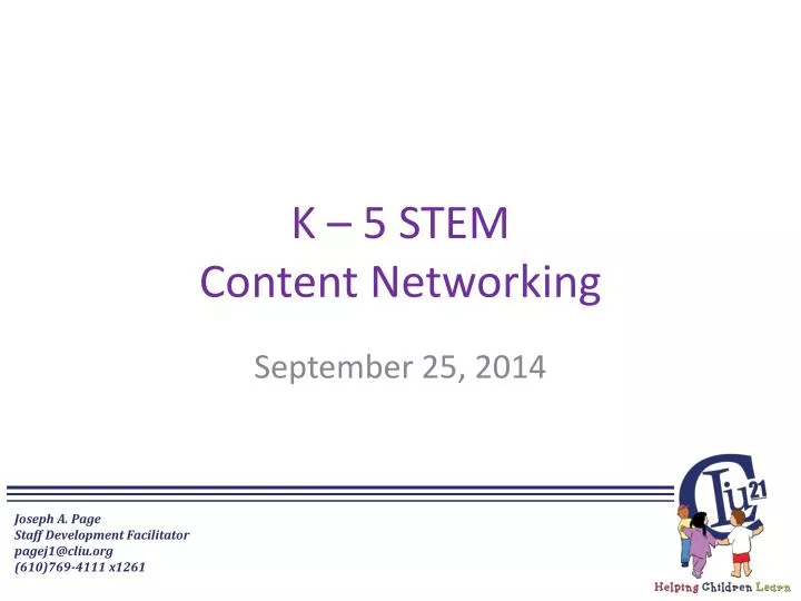 k 5 stem content networking