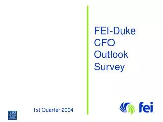 FEI-Duke CFO Outlook Survey