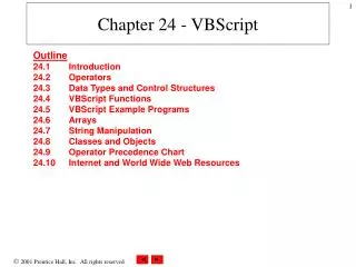 Chapter 24 - VBScript