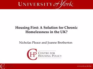 Housing First: A Solution for Chronic Homelessness in the UK?
