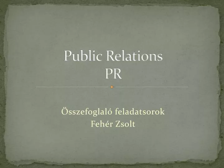public relations pr