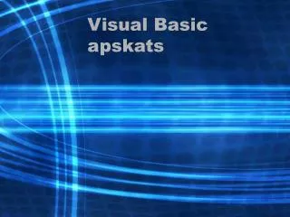 visual basic apskats