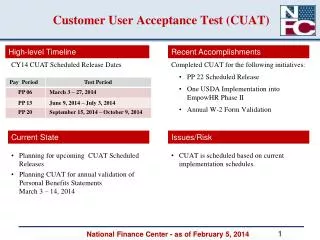 Customer User Acceptance Test (CUAT)