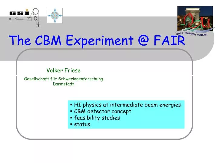 the cbm experiment @ fair