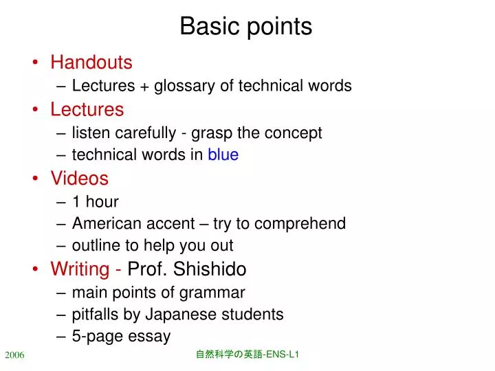 basic points