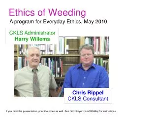 Ethics of Weeding