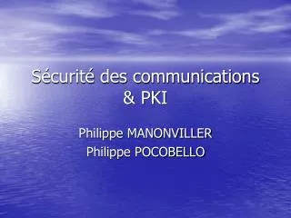 s curit des communications pki