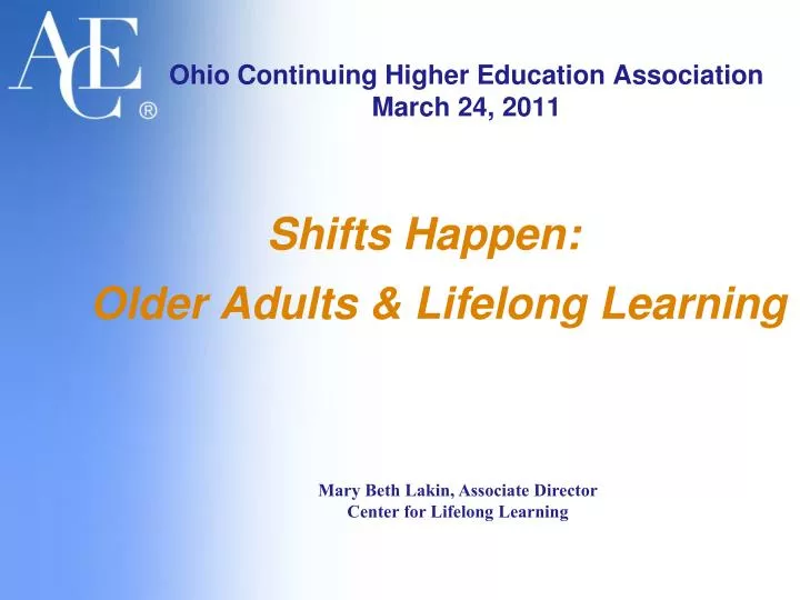 ohio continuing higher education association march 24 2011