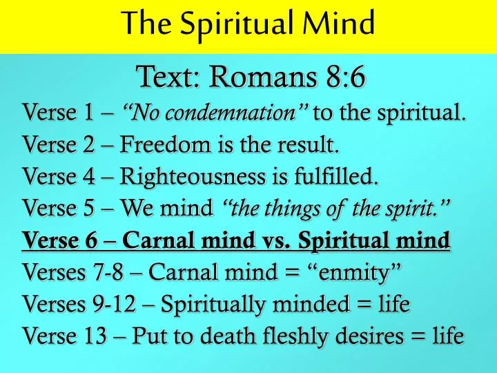 the spiritual mind