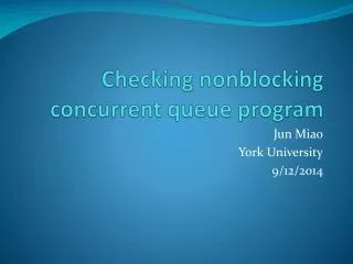 Checking nonblocking concurrent queue program