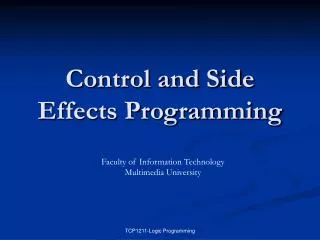 Control and Side Effects Programming