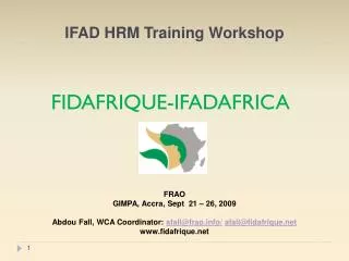 IFAD HRM Training Workshop