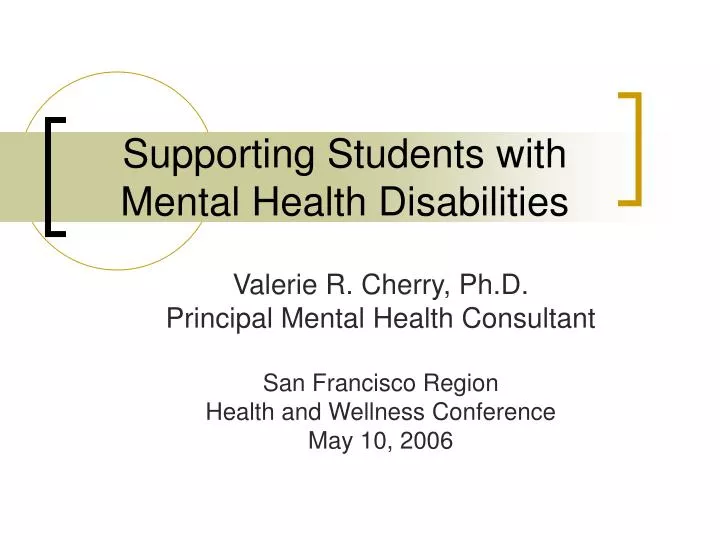 supporting students with mental health disabilities