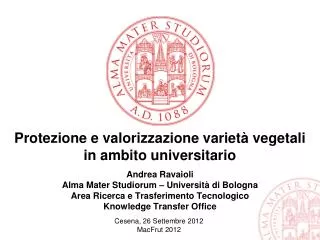 protezione e valorizzazione variet vegetali in ambito universitario