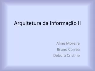 arquitetura da informa o ii