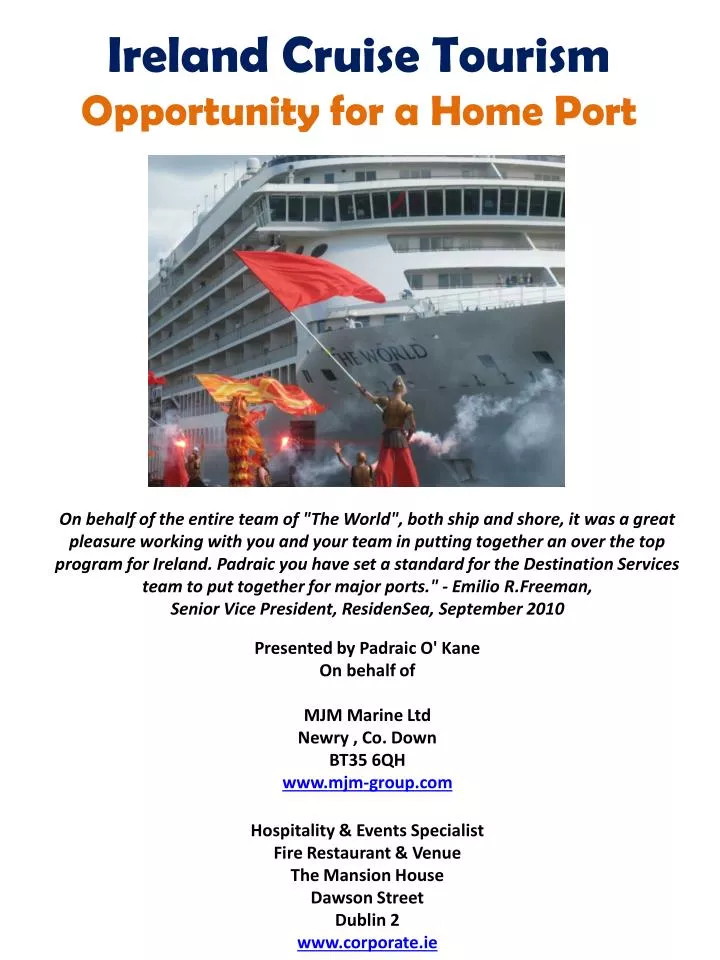 ireland cruise tourism opportunity for a home port