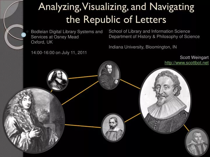 analyzing visualizing and navigating the republic of letters