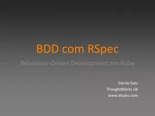 bdd com rspec