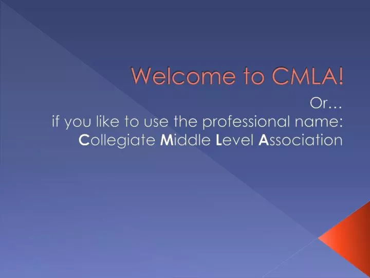 welcome to cmla