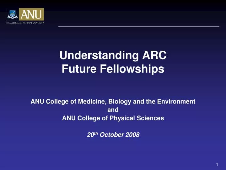 understanding arc future fellowships