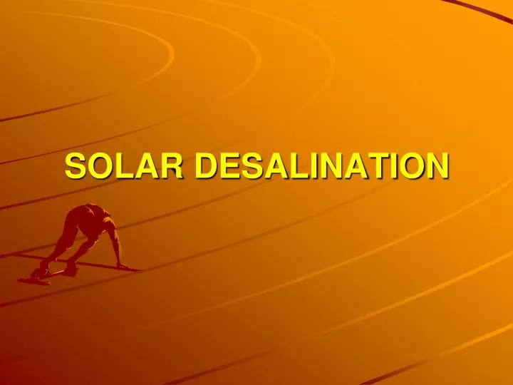 solar desalination