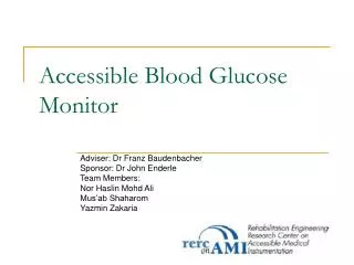 Accessible Blood Glucose Monitor