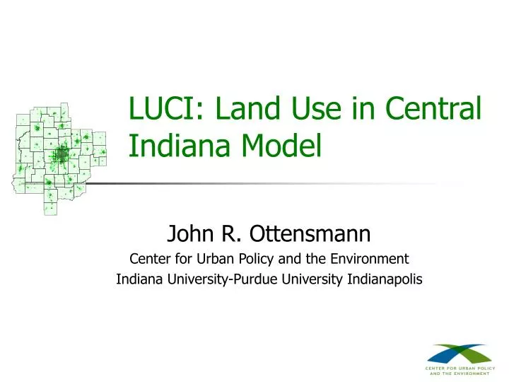 luci land use in central indiana model