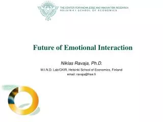 Future of Emotional Interaction