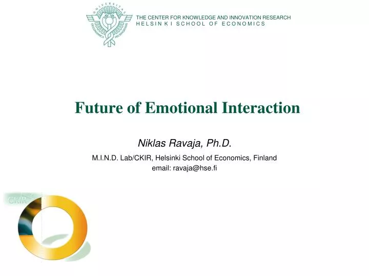 future of emotional interaction