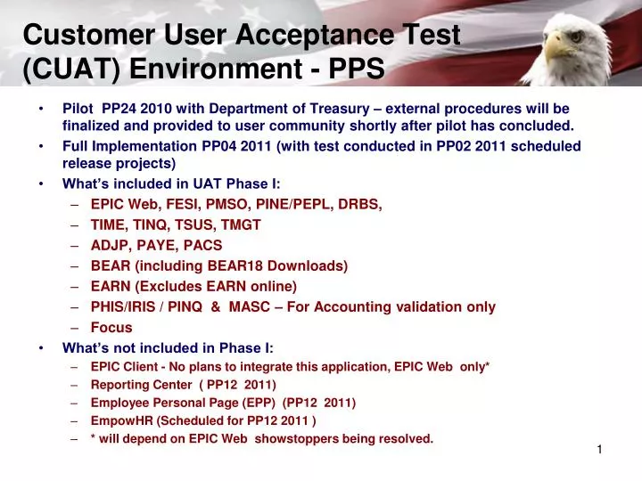customer user acceptance test cuat environment pps