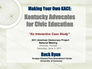 Making Your Own KACE: Kentucky Advocates for Civic Education