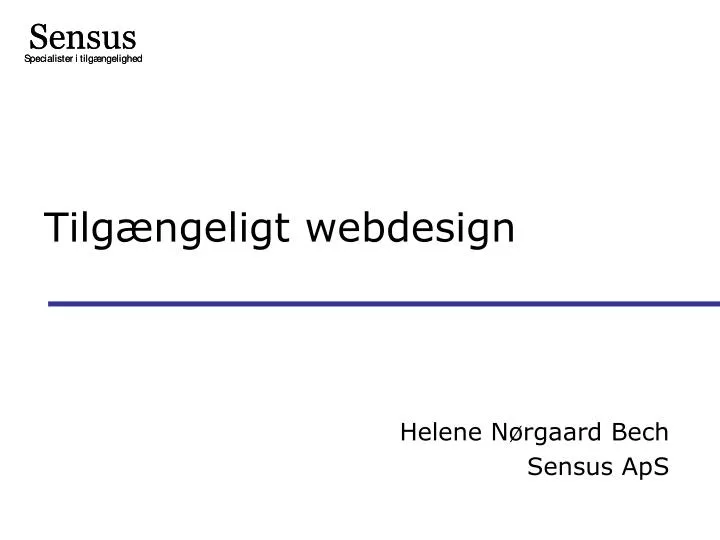 tilg ngeligt webdesign