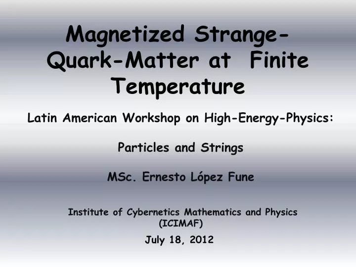 magnetized strange quark matter at finite temperature
