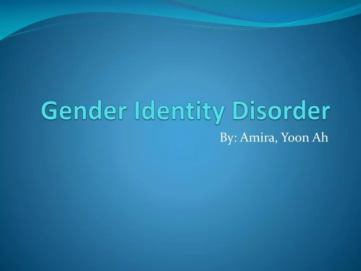 gender identity disorder