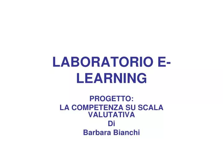 laboratorio e learning