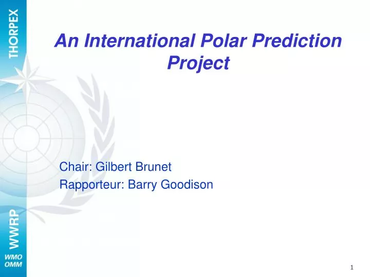 an international polar prediction project