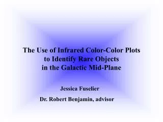 The Use of Infrared Color-Color Plots to Identify Rare Objects in the Galactic Mid-Plane