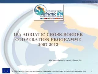 ipa adriatic cross border cooperation programme 2007 2013