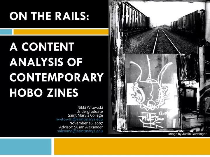 on the rails a content analysis of contemporary hobo zines