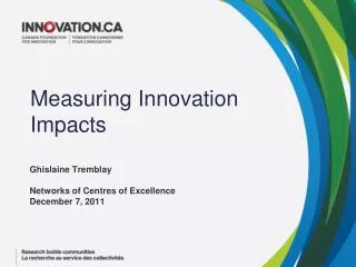 Measuring Innovation Impacts