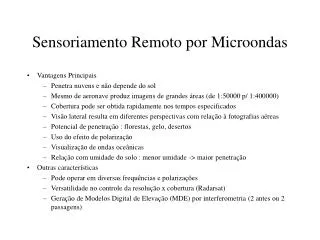 sensoriamento remoto por microondas
