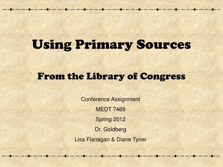 using primary sources