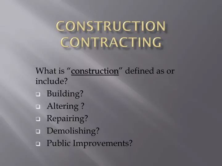 construction contracting